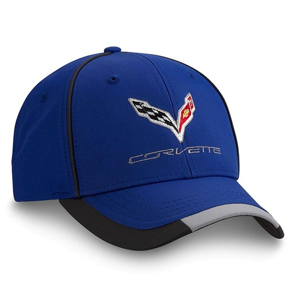 Corvette Embroidered Performance Cap/Hat - Blue : C7 Stingray