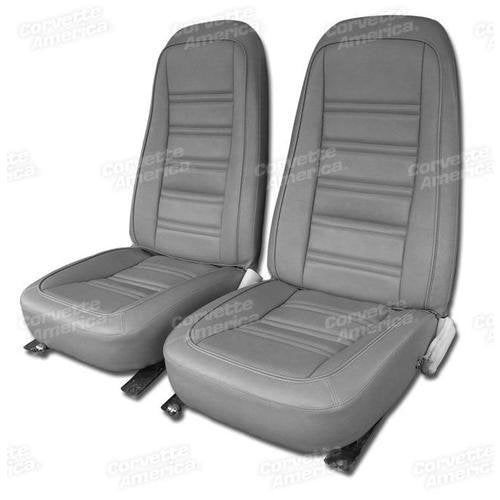 Corvette Leather Like Seat Covers. Smoke: 1976-1977