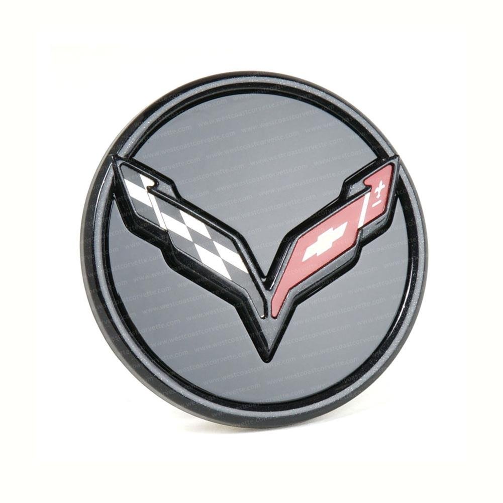 C7 Corvette Stingray - GM Center Cap w/Crossed Flags Logo - Carbon Flash Black : Clearance