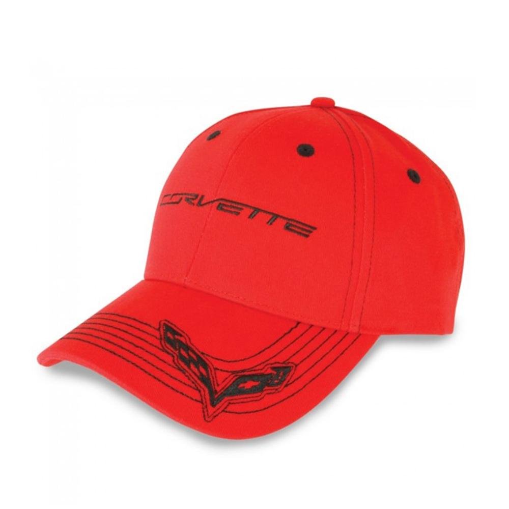 Corvette Embroidered Red Light Cap/Hat : C7 Stingray, Z51