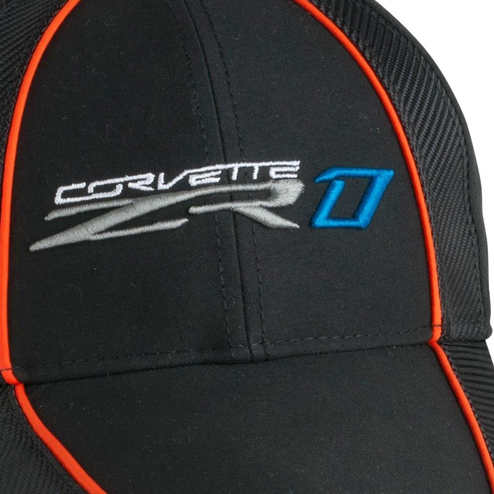 C7 Corvette ZR1 Life Begins at 200 MPH Carbon Fiber Pattern Hat/Cap : Orange Stripe