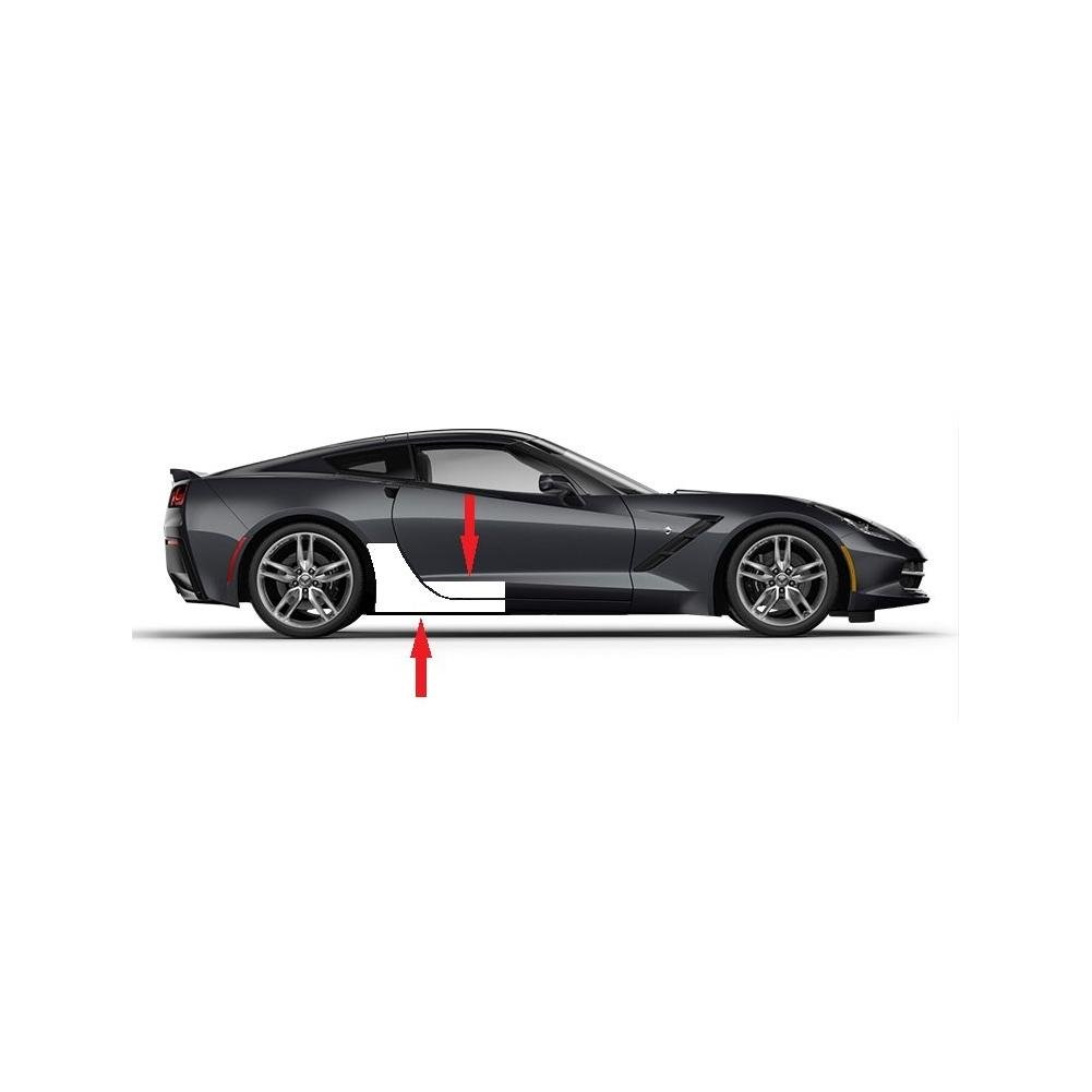 Corvette Cleartastic Exterior Rocker Panel & Lower Door Film Kit - Paint Protection : C7 Stingray, Z51