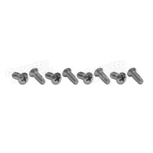 Corvette Headlight Bezel Screws. 8 Piece Set: 1964-1967