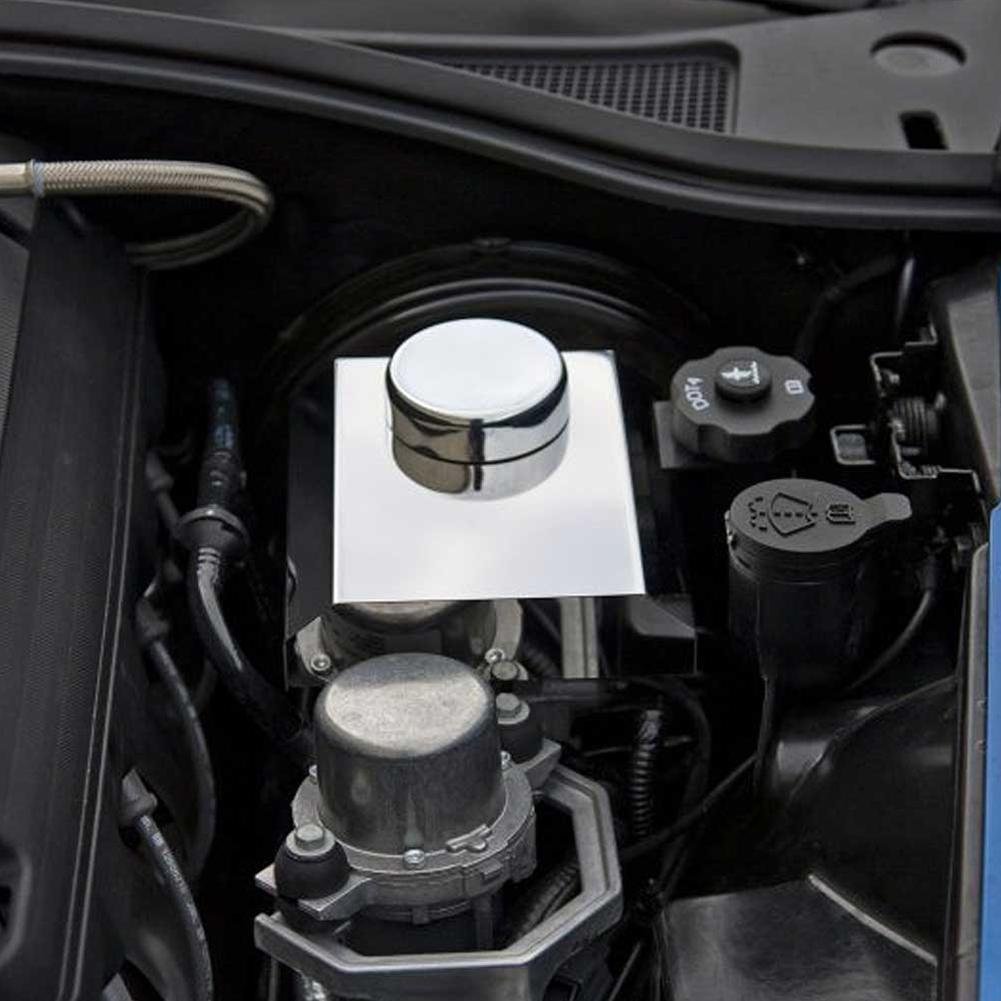 Corvette Brake Master Cylinder Cover w/ Cap Cover Polished : C7 Stingray, Z06, ZR1
