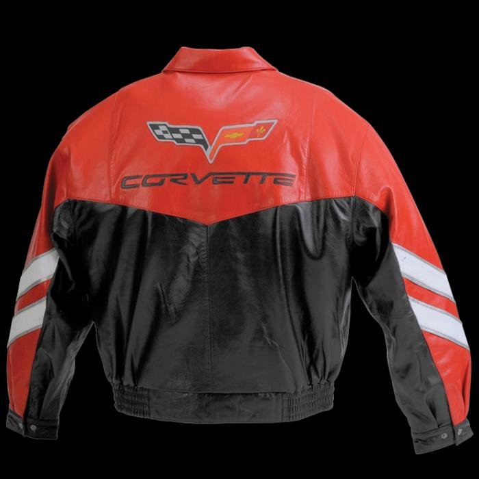 Corvette Grand Sport Leather Jacket Two Tone - Red/Black : 2010-2013