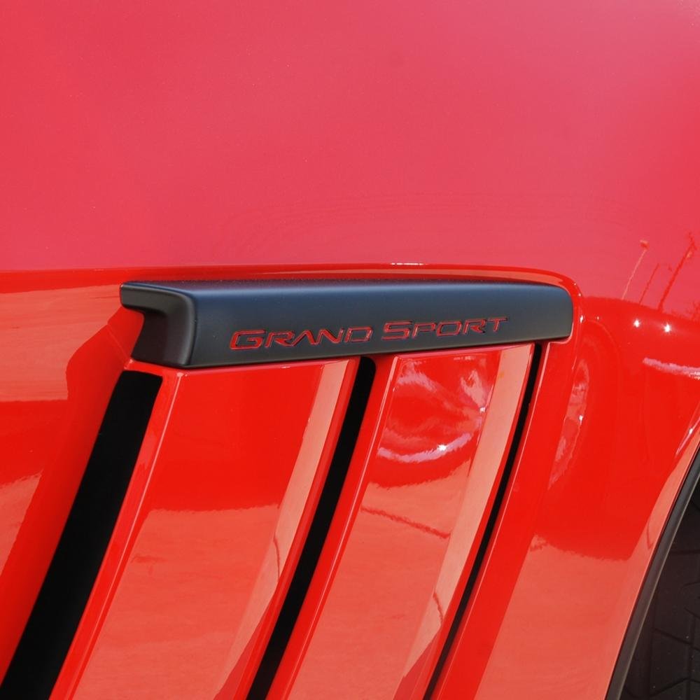 Corvette Fender Emblem Black : 2010-2013 C6 Grand Sport