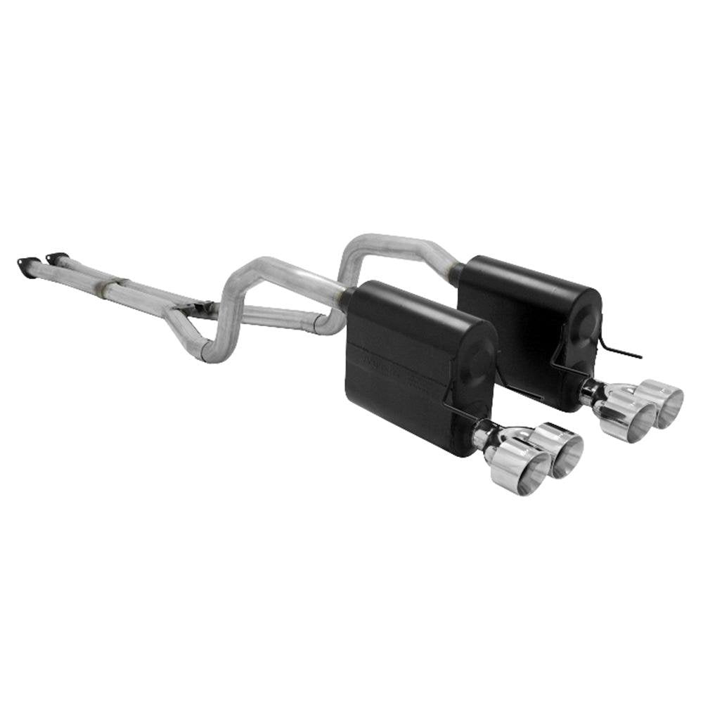 Corvette Exhaust System - Flowmaster Force II Cat-back (Quad Tip) : 2005-2013 C6