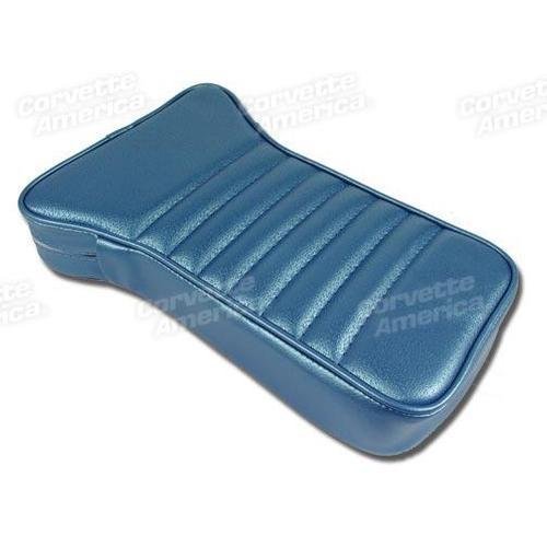 Corvette Center Armrest. Bright Blue Vinyl: 1967