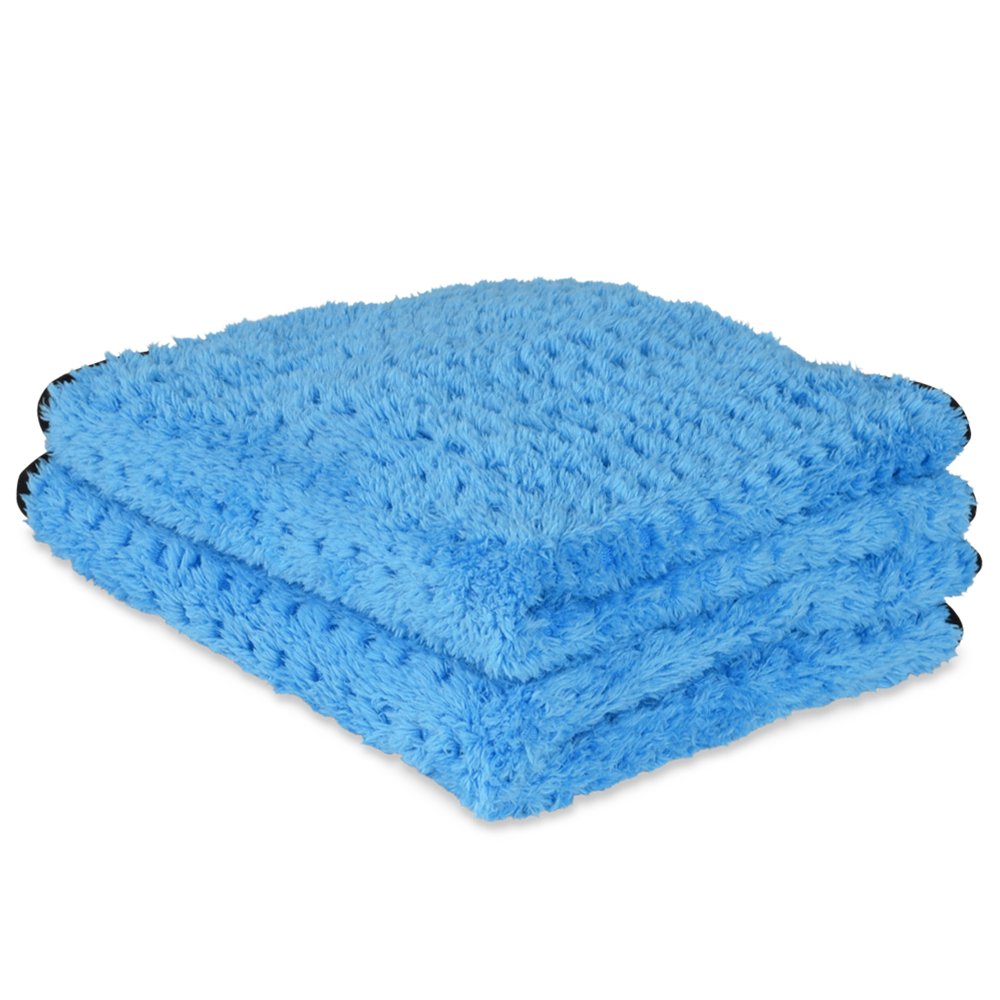 Liquid X Blue Xtreme Interior Plush Waffle Weave Towel - 16" x 16"