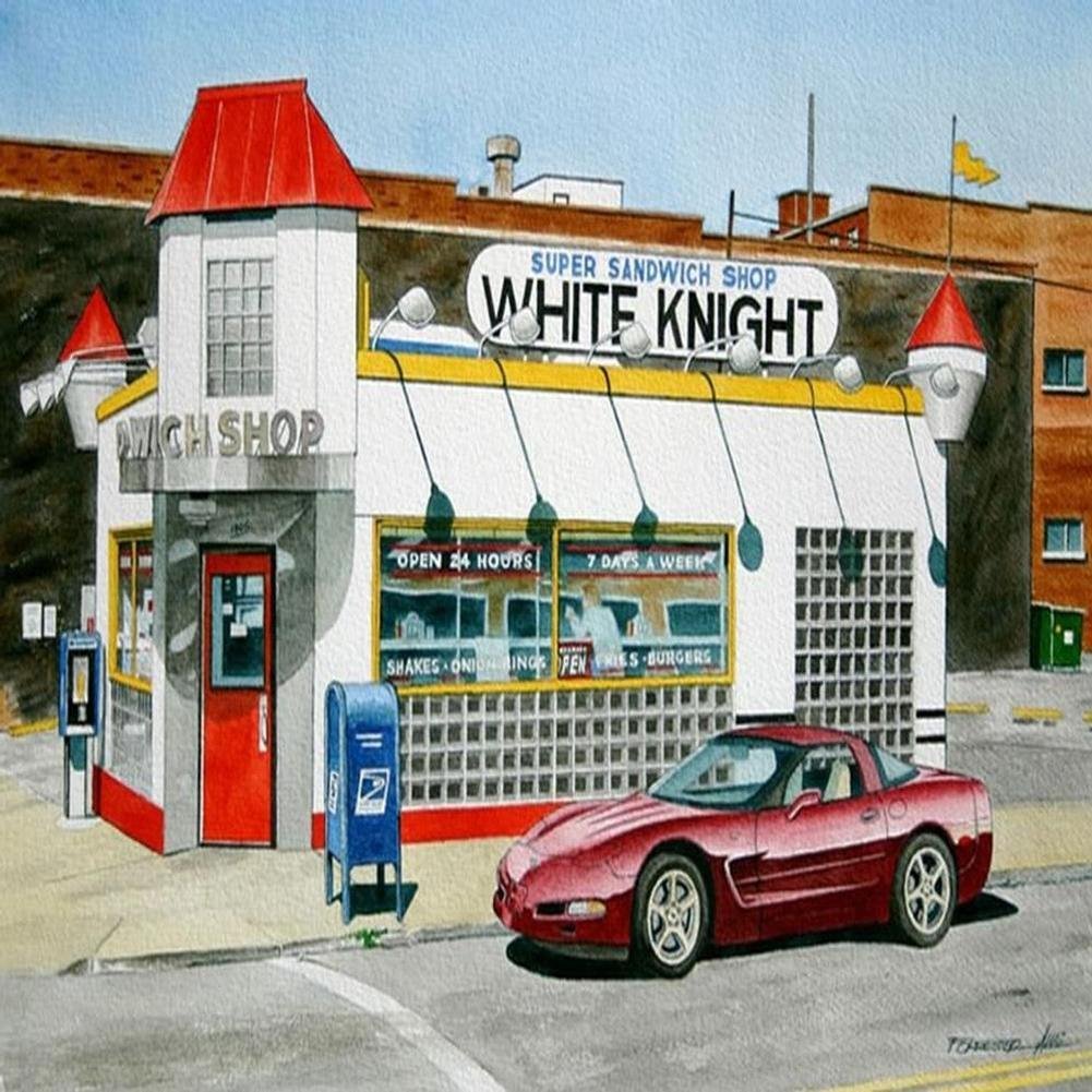 Dana Forrester Corvette Print "Twenty Four Seven"- Magnetic Red C5 Coupe
