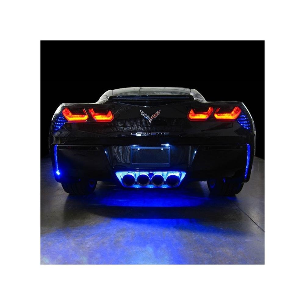 Corvette Rear Fascia/Exhaust LED Lighting Kit - RGB Bluetooth : C7 Stingray, Z51, Z06, Grand Sport, ZR1