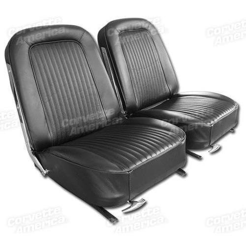 Corvette Leather Seat Covers. Black: 1964