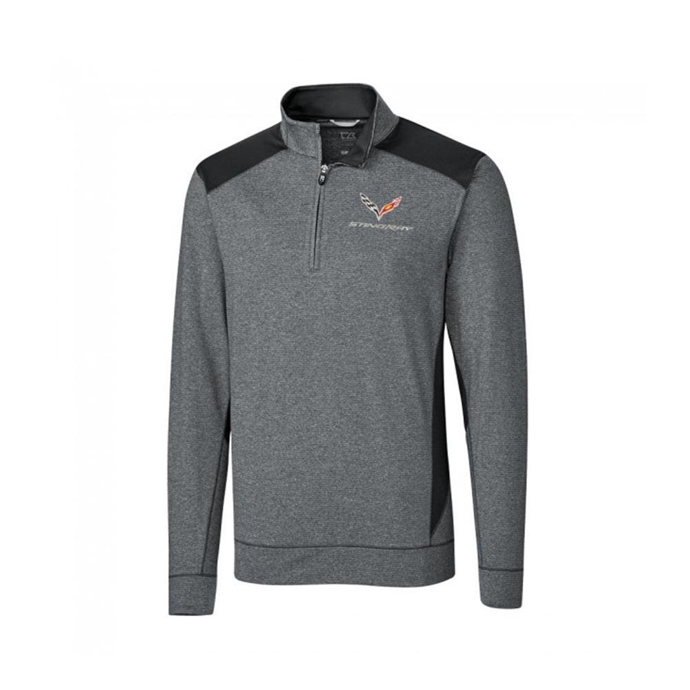 C7 Corvette Coastline Quarter-Zip Fleece : Charcoal Heather