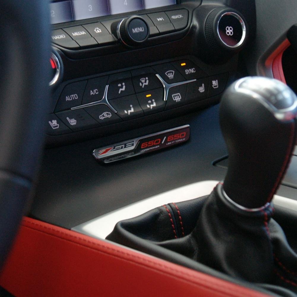 Corvette Z06 Supercharged 650HP Interior Dash Trim Badge : C7 Z06