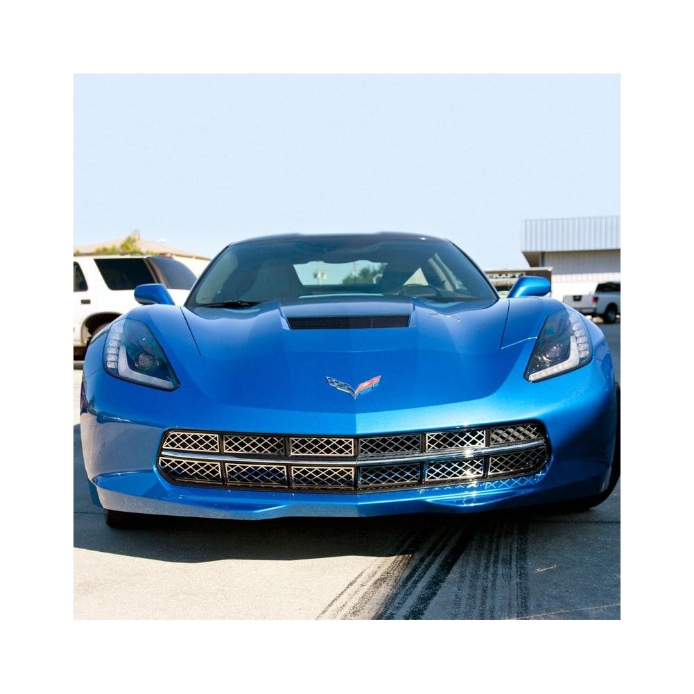 Corvette Front Grille Stainless Steel Overlay : C7 Stingray