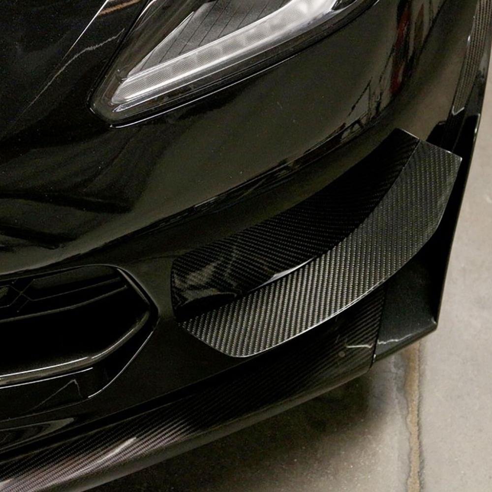 Corvette Front Bumper Race Canards - Carbon Fiber - APR Performance : C7 Stingray, Z51, Z06, Grand Sport