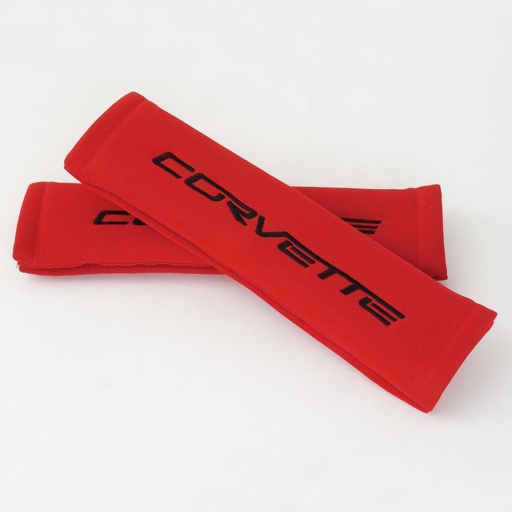 Corvette Seatbelt Harness Pad - Red : 2005-2013 C6