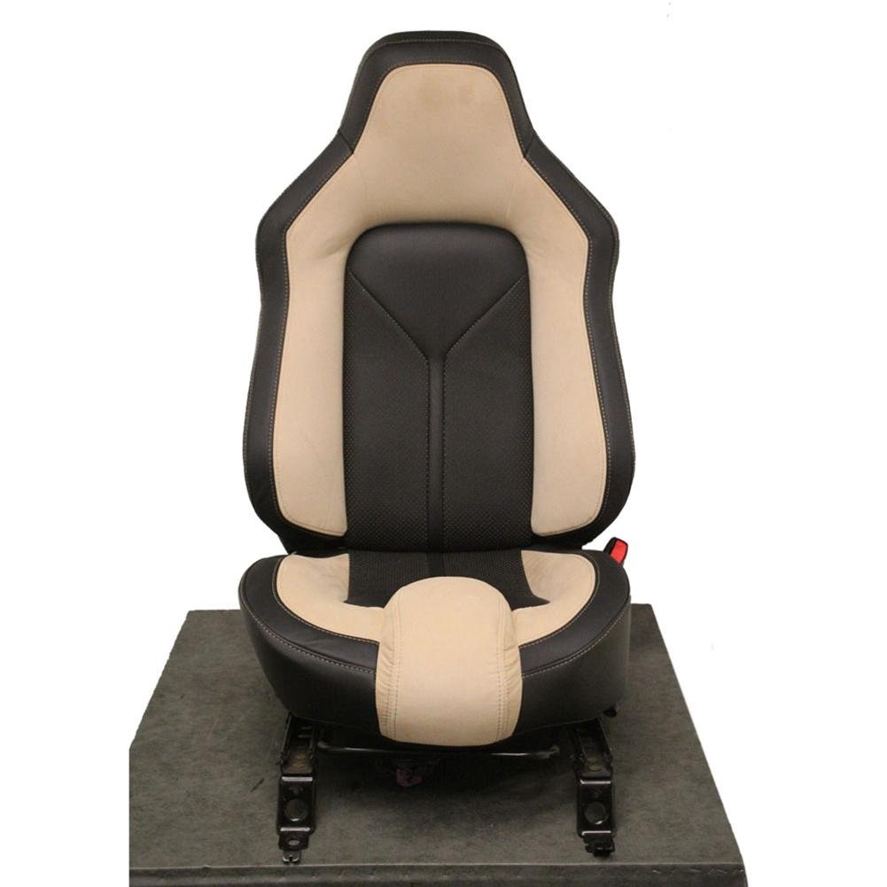 Corvette Sport Seat Foam & Seat Covers - Tan/Black : 2005 - 2013 C6, Z06, GS & ZR1