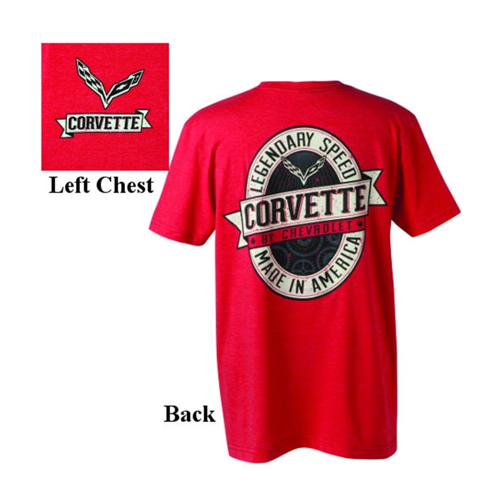 C7 Corvette Legendary Speed T-shirt : Red