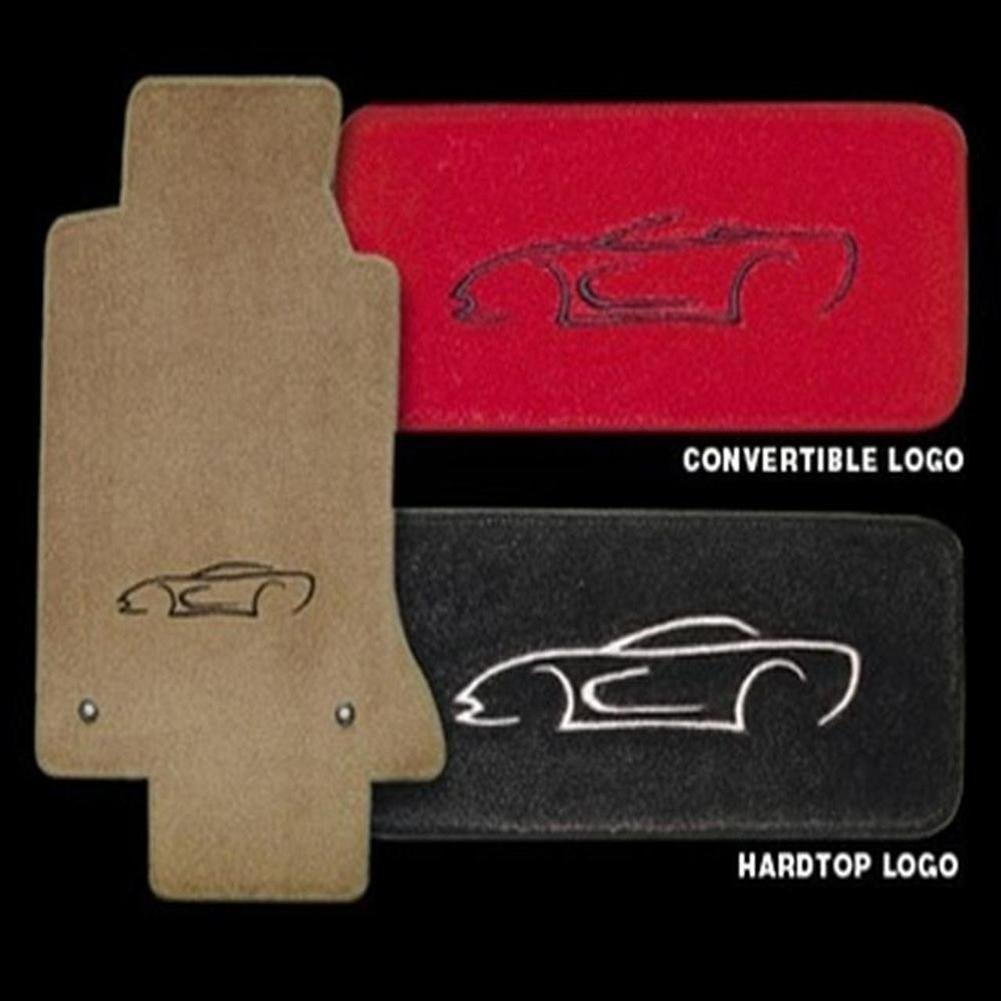 Corvette Floor Mats - Convertible Art Logo : 1998-2004 C5