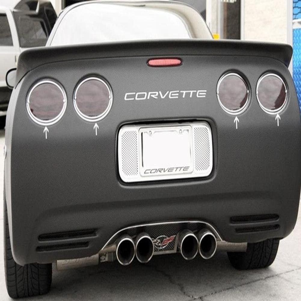 Corvette Taillight Trim Ring 4Pc Set : 1997-2004 C5 & Z06