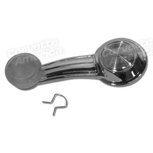 Corvette Window Crank. Clear Knob: 1967-1979