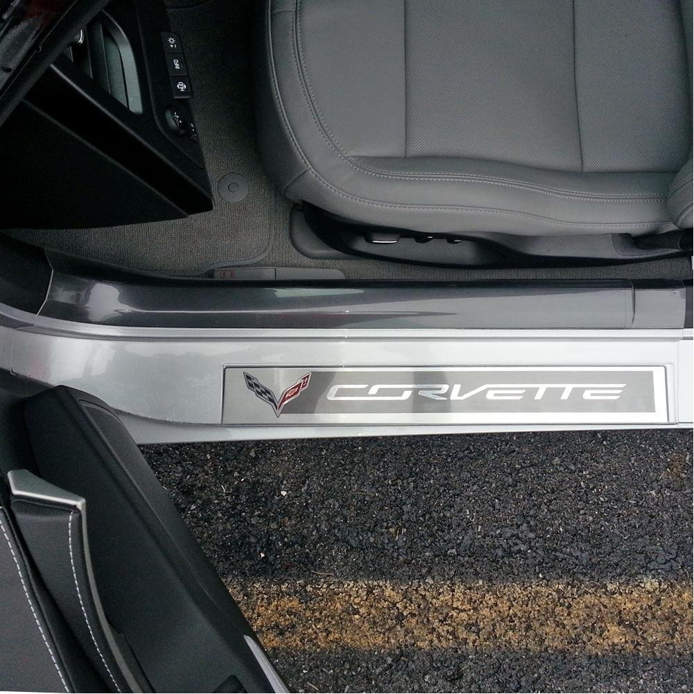 Corvette Clear Door Sill Protectors : C7 Stingray, Z51, Z06, Grand Sport