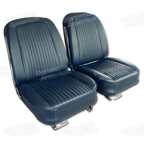Corvette Leather Seat Covers. Dark Blue: 1963