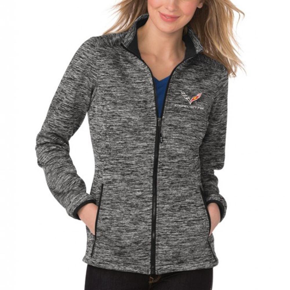 C7 Corvette Full-Zip Soft Shell Jacket - Electric Heather Gray/Black