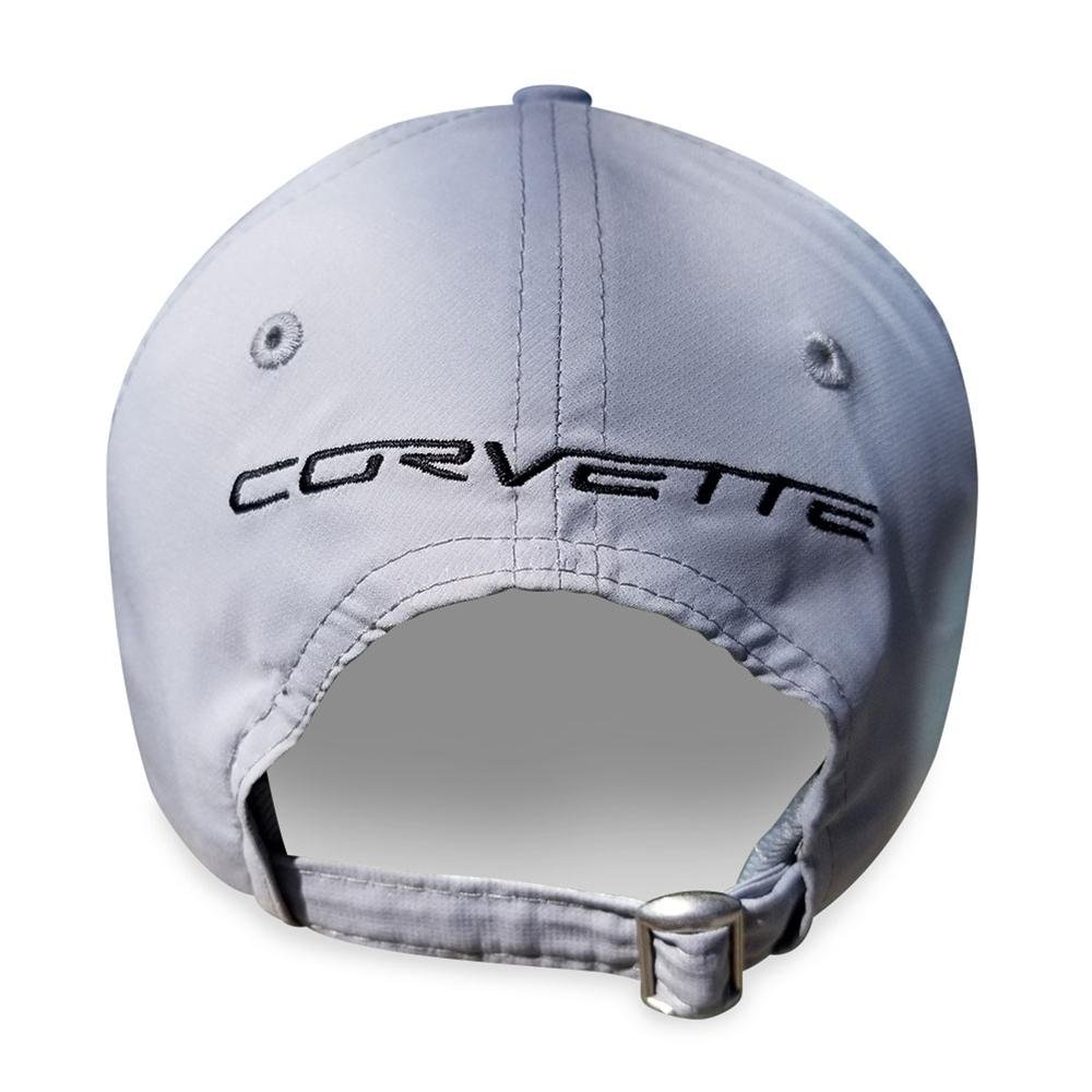 Corvette Prepp Perfect Embroidered C6 Logo Cap/Hat - Gray : 2005-2013 C6