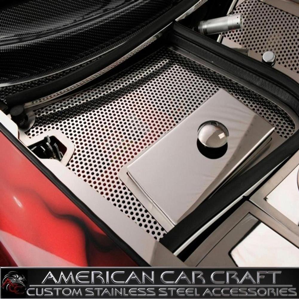 Corvette Fuse Box Cover - Perforated Stainless Steel : 1997-2004 C5 & Z06