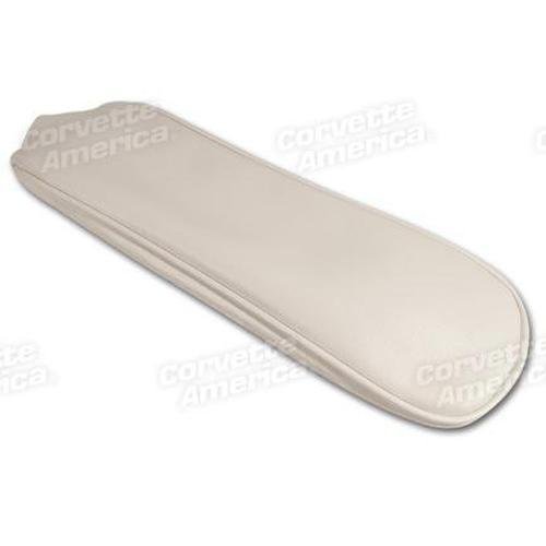 Corvette Center Armrest Cover. White Vinyl: 1964