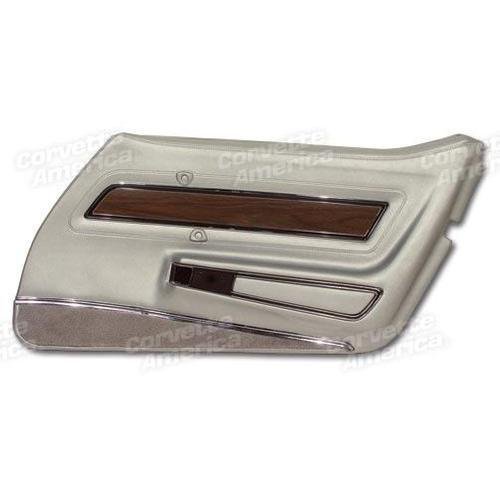 Corvette Door Panel. Silver Deluxe RH: 1974-1975