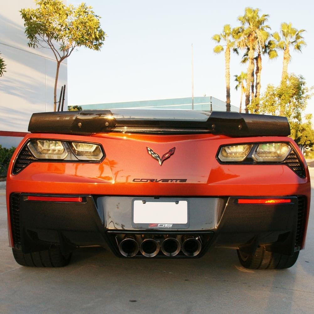 Corvette Rear Deck Track Pack Spoiler w/Wickerbill - Carbon Fiber - APR Performance : C7 Z06