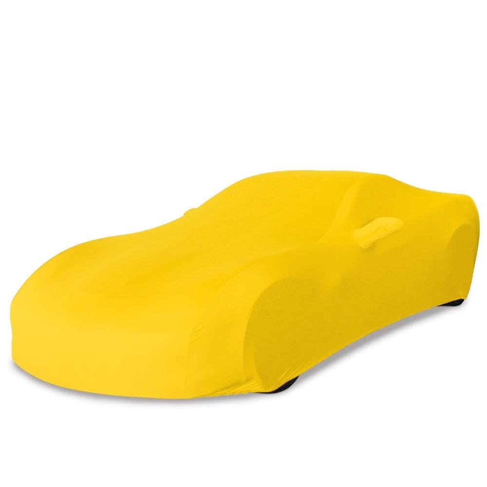 Corvette Ultraguard Stretch Satin Car Cover - Yellow - Indoor : 2005-2013 C6, Z06, ZR1, Grand Sport