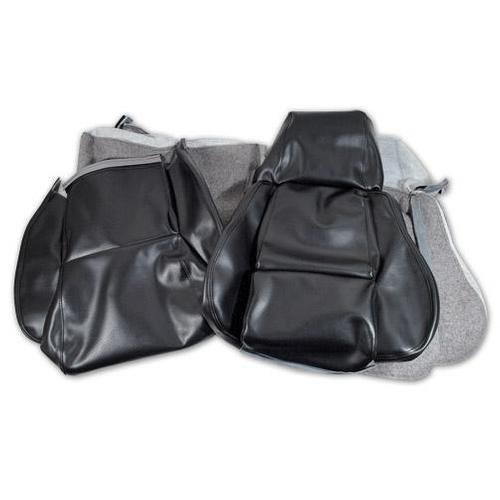 Corvette Leather Like Seat Covers. Black Standard: 1984-1988