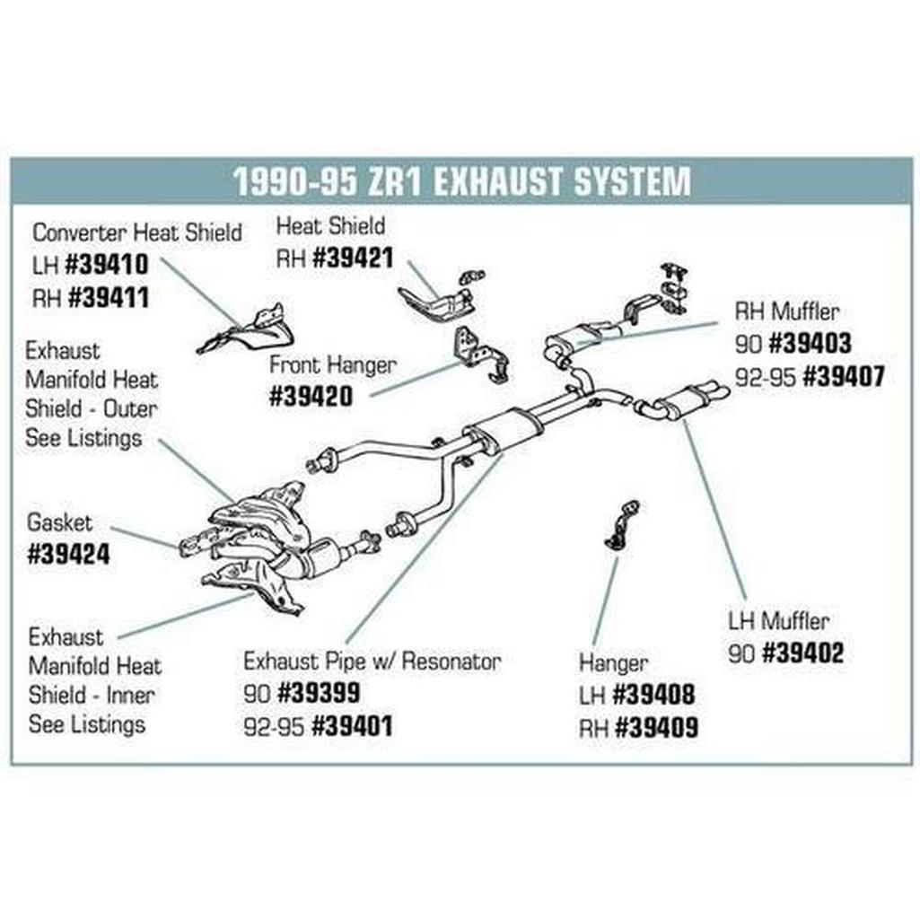 Corvette Exhaust Pipe. W/Resonator ZR1: 1990