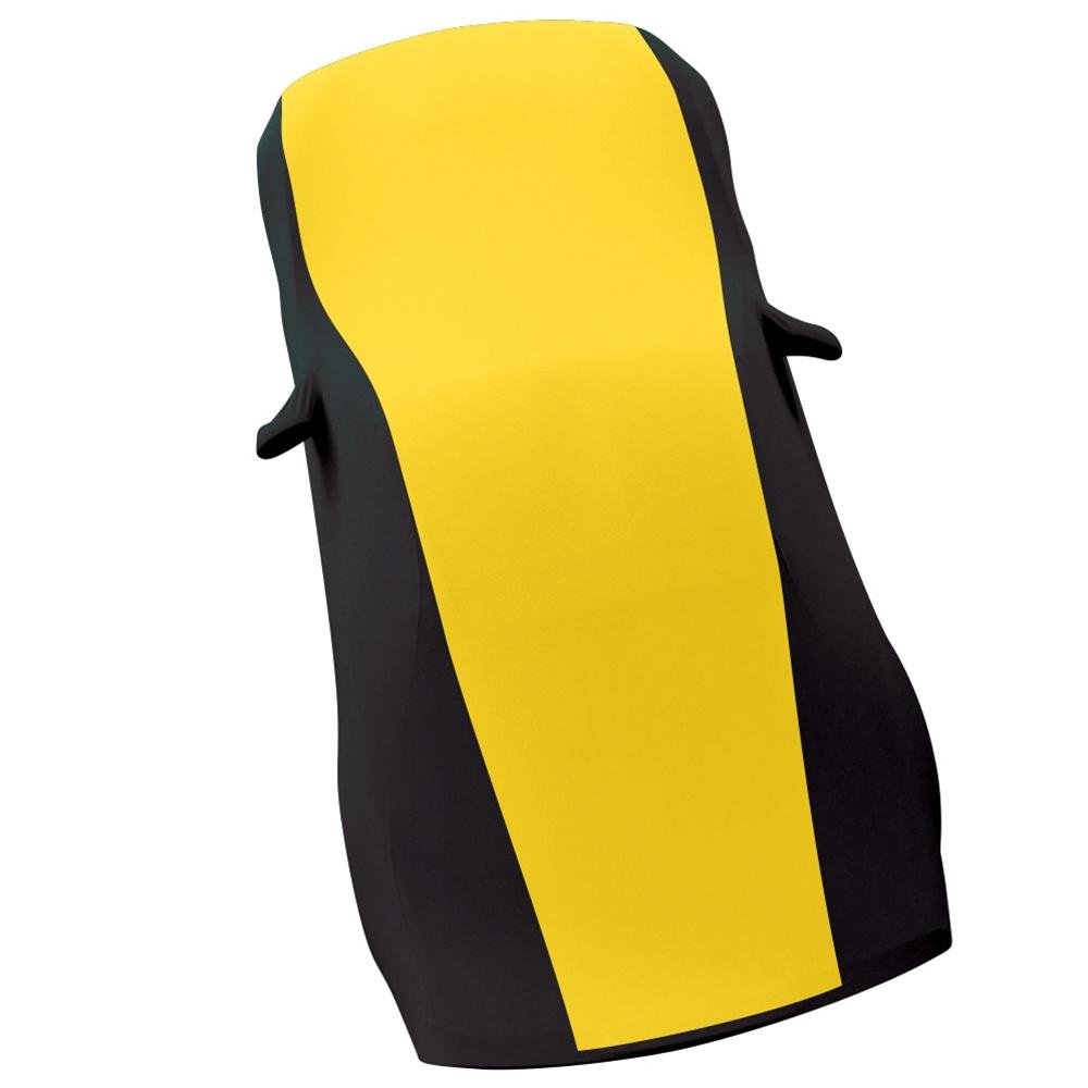 Corvette Ultraguard Stretch Satin Sport Car Cover - Yellow/Black - Indoor : 2005-2013 C6, Z06, ZR1, Grand Sport