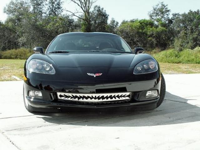 Corvette Front Lower Grille Shark Tooth Style - Polished Stainless Steel : 2005-2012 C6