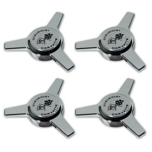 Corvette Hubcap Spinner Set. 4 Piece: 1963