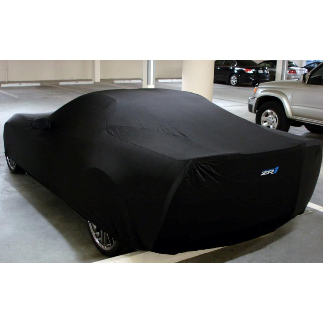 Corvette Car Cover - GM Dust Cover with ZR1 Logo - Black : 2009-2013