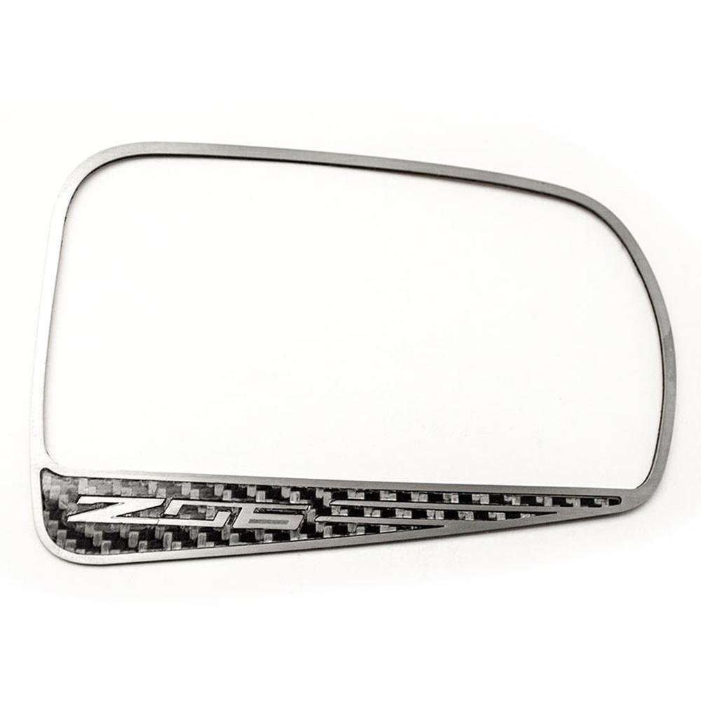 Corvette Side View Mirror Trim Brushed/Carbon Fiber : C7 Z06