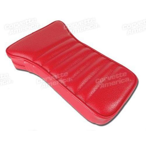 Corvette Center Armrest. Red Vinyl: 1967