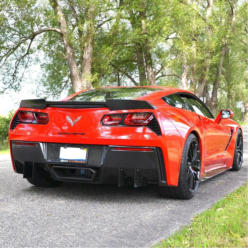 Corvette Rear Diffuser - Strake only - Carbon Fiber - Katech : C7 Stingray