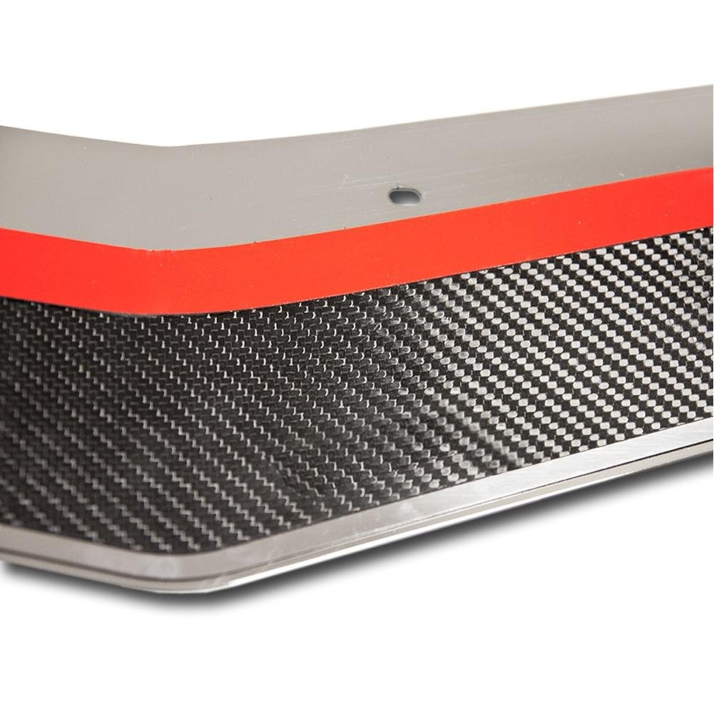 Corvette Front Lip Splitter - Polished w/Carbon Fiber Overlay - "Corvette" Script : C7 Stingray, Z51