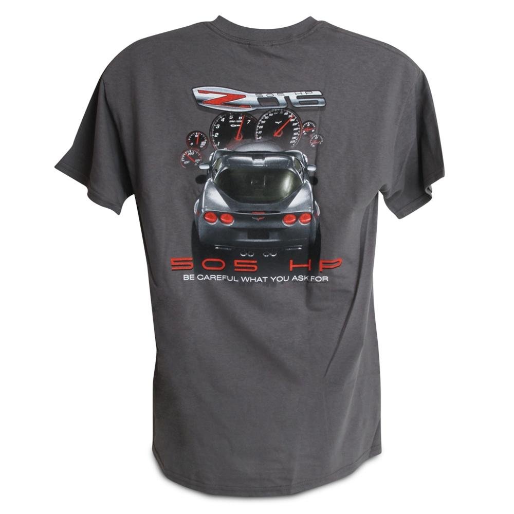 Corvette C6 Z06 Be Careful What You Ask For - T-shirt : Charcoal