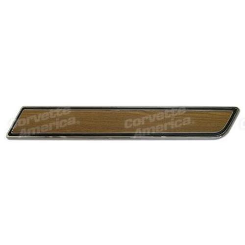 Corvette Door Panel Insert Plate W/With Teak Insert. RH: 1976