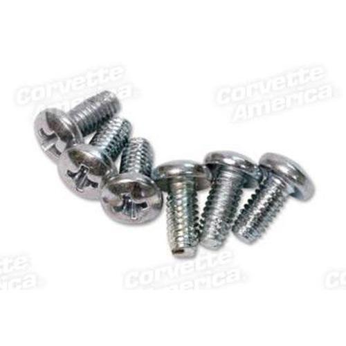 Corvette Headlight Bulb Retaining Ring Screws. 6 Piece: 1958-1982