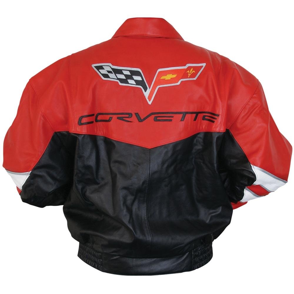 Corvette Grand Sport Leather Jacket Two Tone - Red/Black : 2010-2013