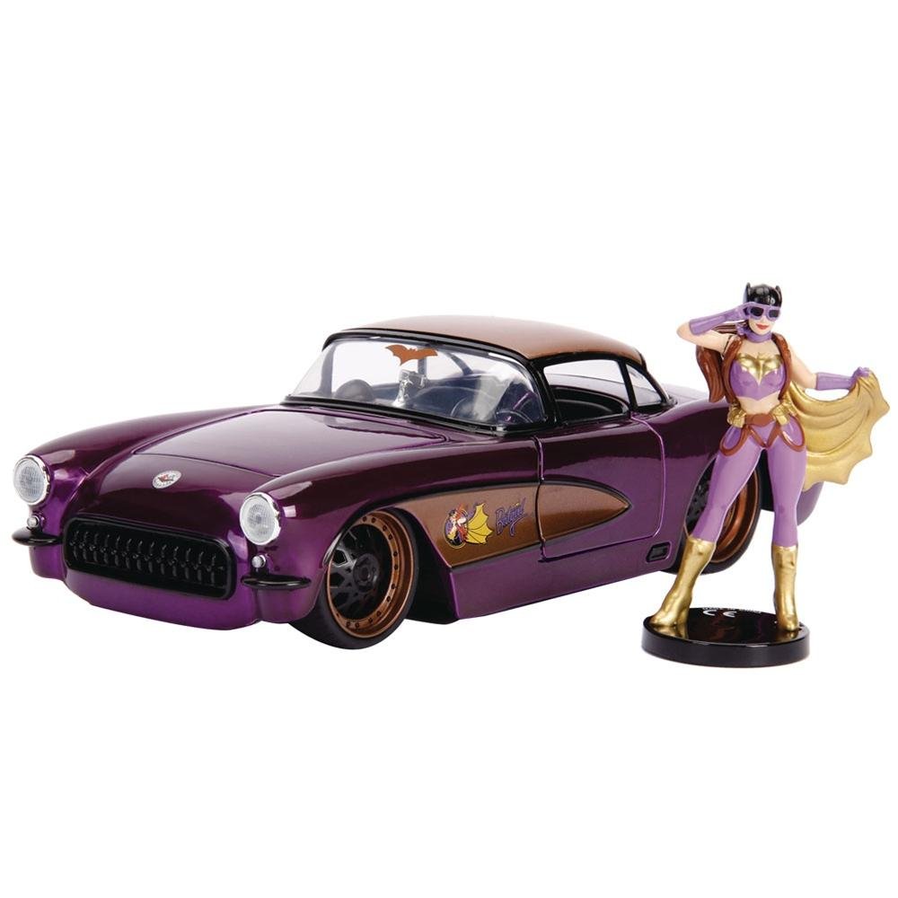 Corvette Purple with Batgirl Die-Cast Figure 1:24 - DC Comics Bombshells : 1957 C1